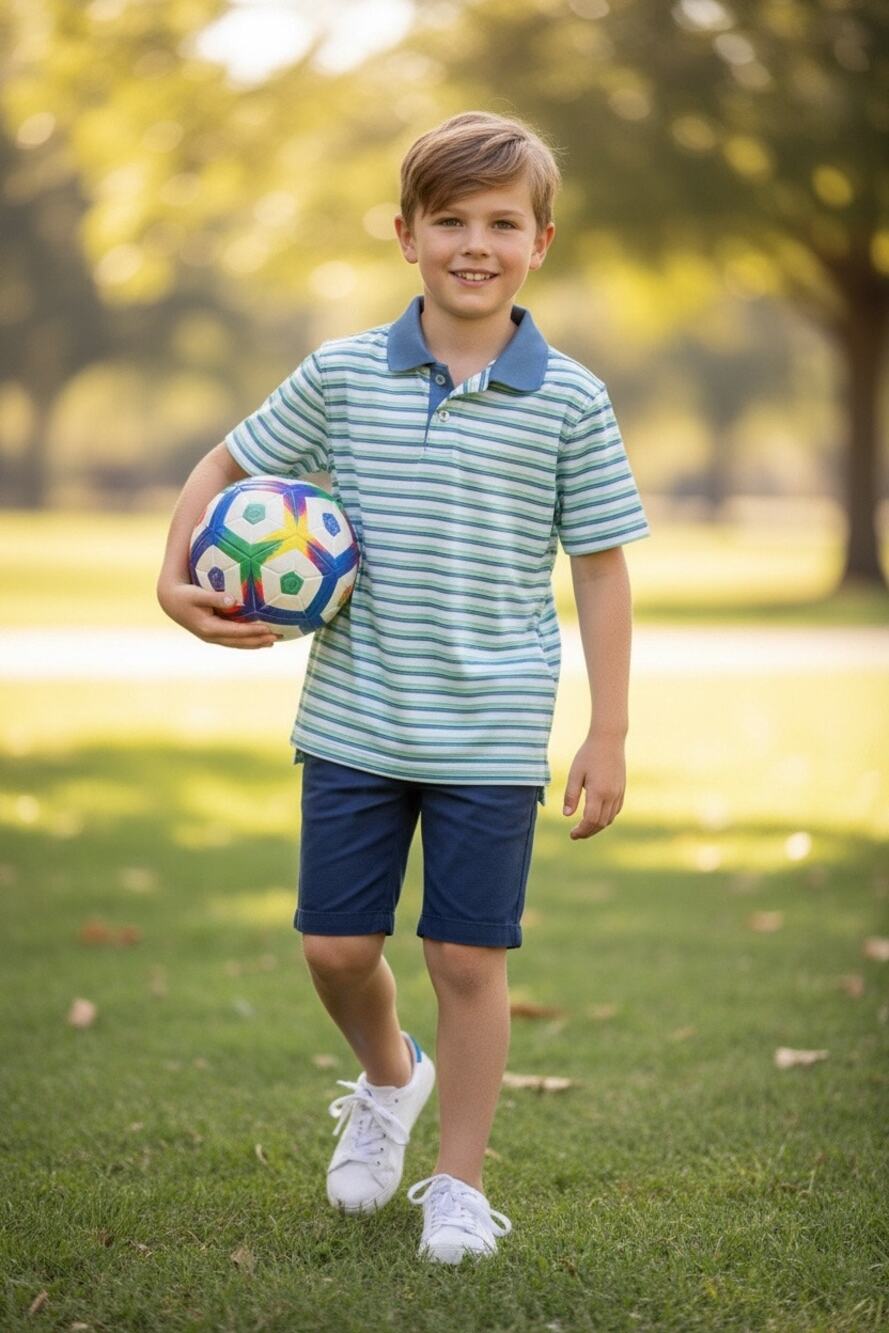 Southern Shirt Youth Small Striped Performance Polo Shirt YS 6/7
